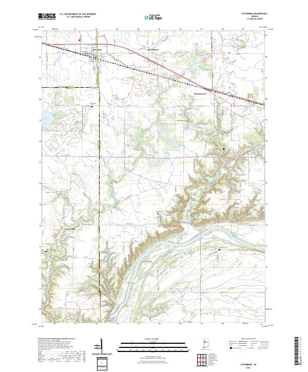 Otterbein topographic map thumbnail