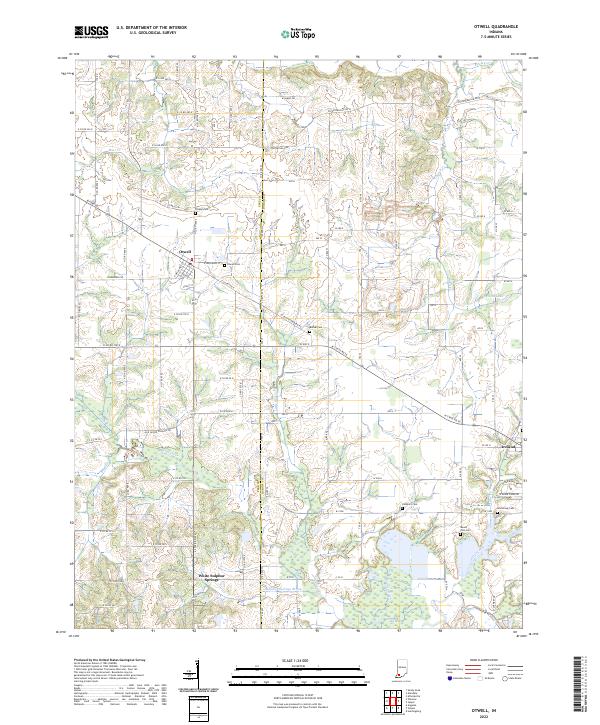 Otwell topographic map thumbnail