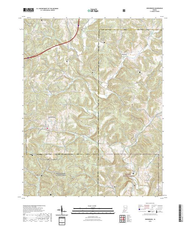 Owensburg topographic map thumbnail