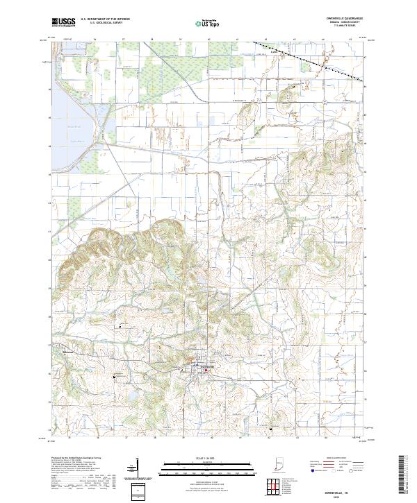 Owensville topographic map thumbnail