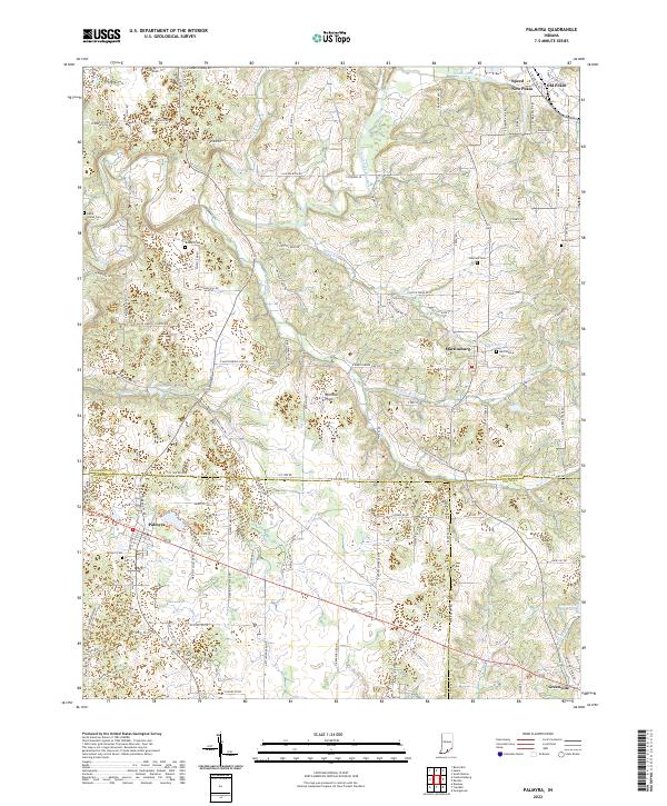 Palmyra topographic map thumbnail