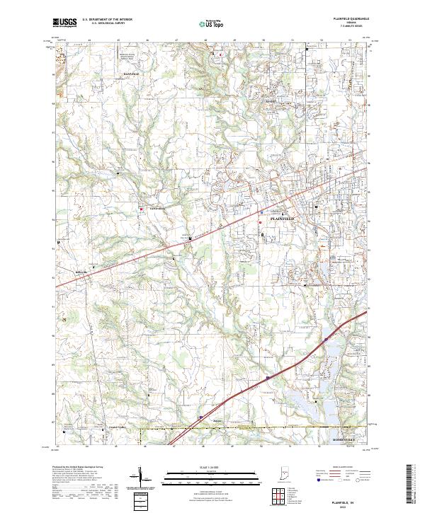 Plainfield 2022 topographic map thumbnail