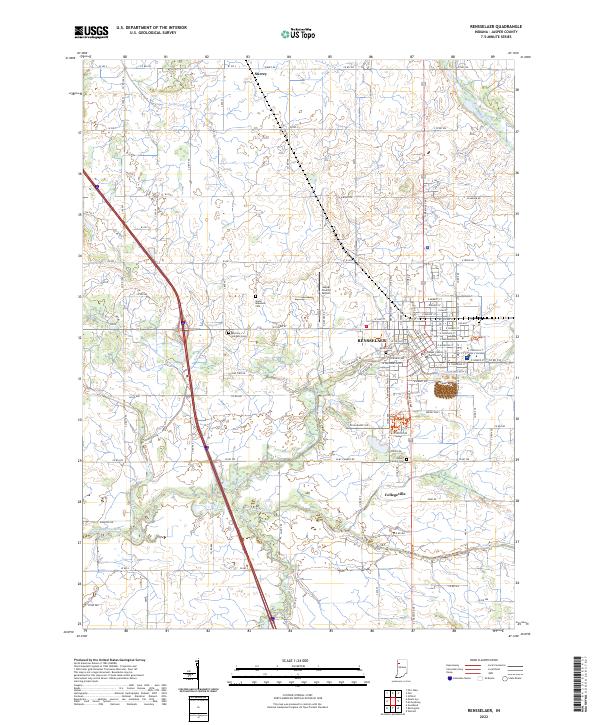 Rensselaer 2022 topographic map thumbnail