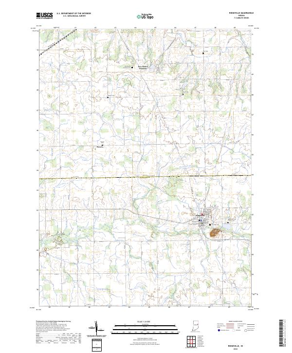 Ridgeville 2022 topographic map thumbnail