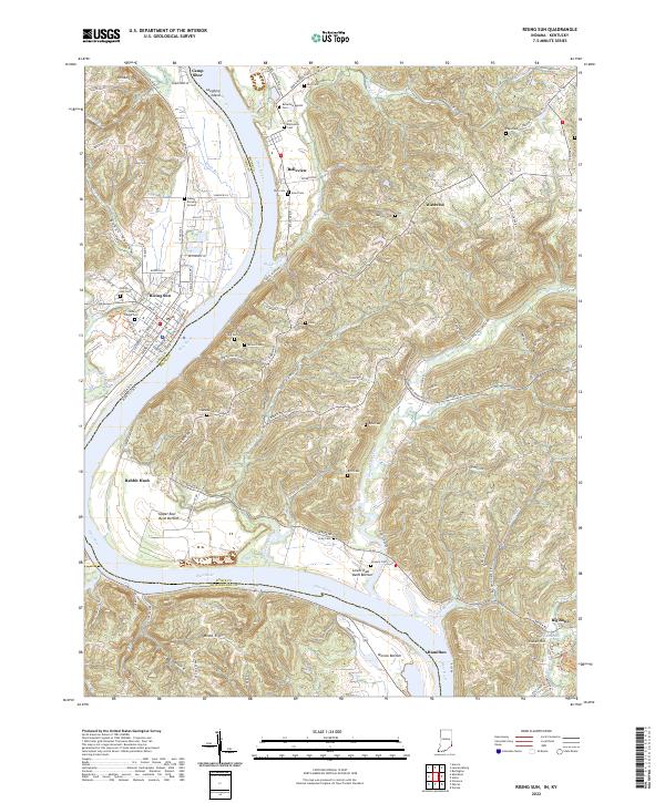 Rising Sun 2022 topographic map thumbnail