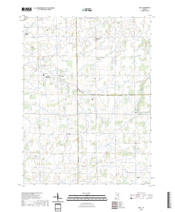 Roll 2022 topographic map thumbnail