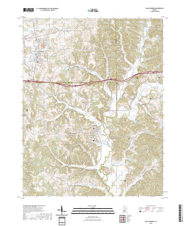 Saint Meinrad topographic map thumbnail