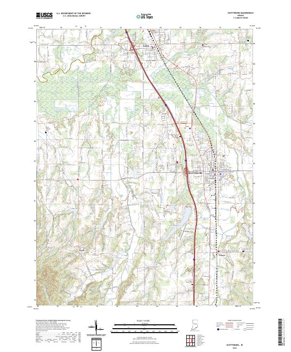 Scottsburg 2022 topographic map thumbnail
