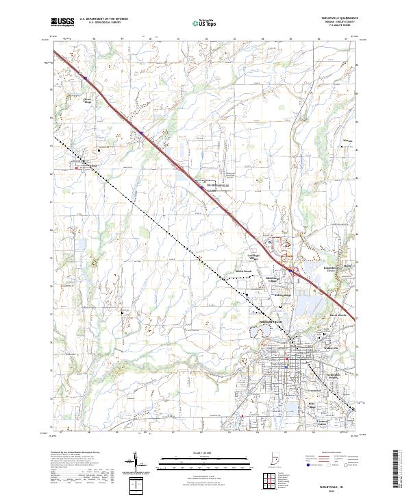 Shelbyville topographic map thumbnail