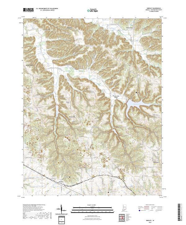Smedley topographic map thumbnail