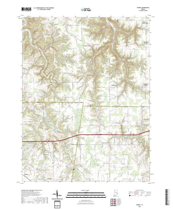 Spades 2022 topographic map thumbnail