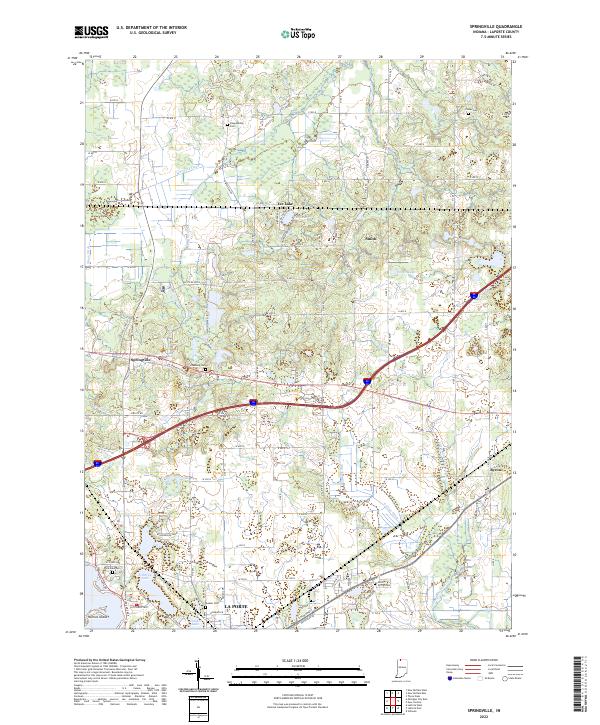 Springville 2022 topographic map thumbnail
