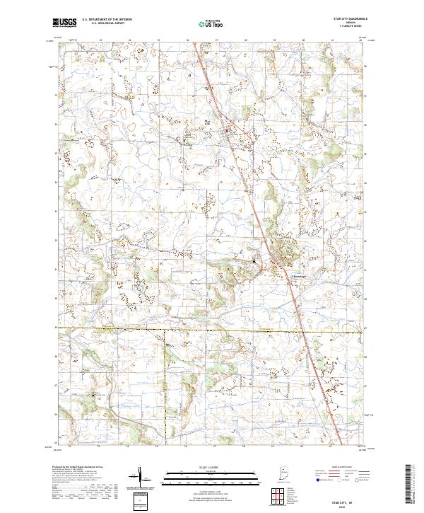Star City 2022 topographic map thumbnail