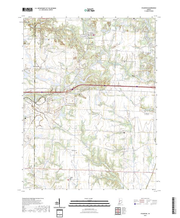 Staunton 2022 topographic map thumbnail