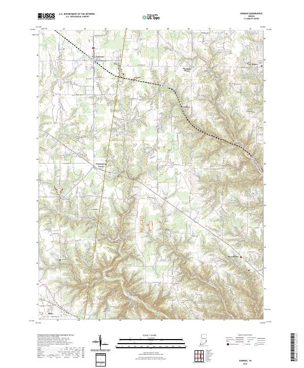 Sunman 2022 topographic map thumbnail