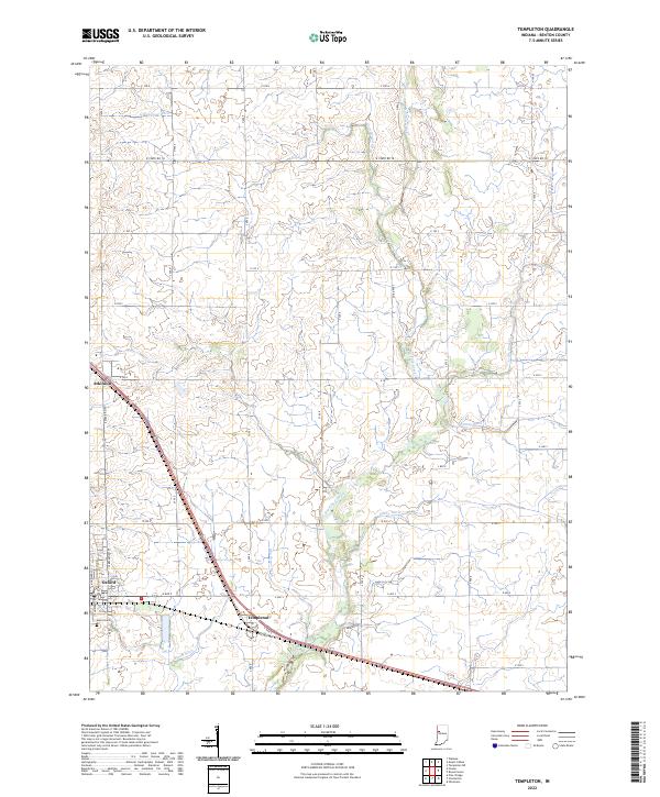 Templeton 2022 topographic map thumbnail