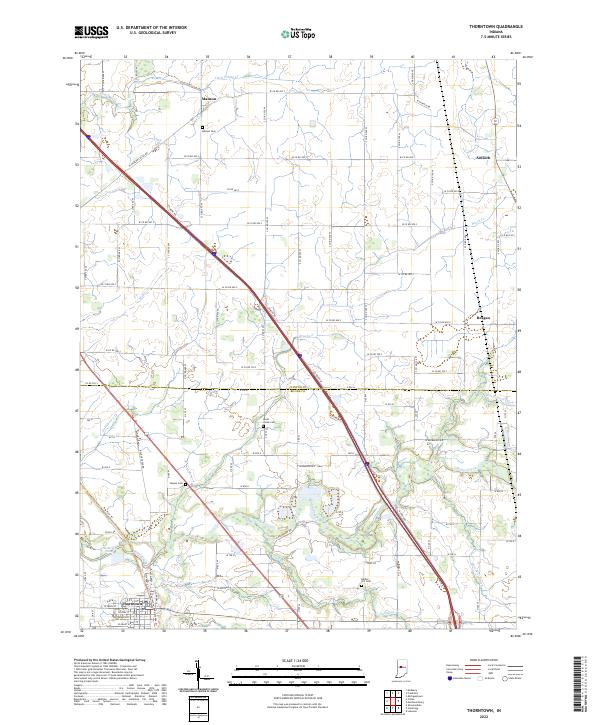 Thorntown topographic map thumbnail