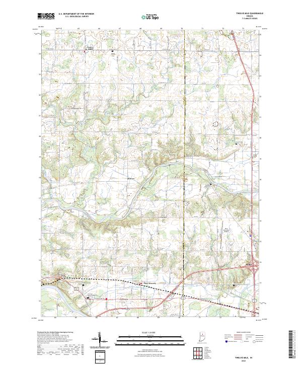 Twelve Mile 2022 topographic map thumbnail