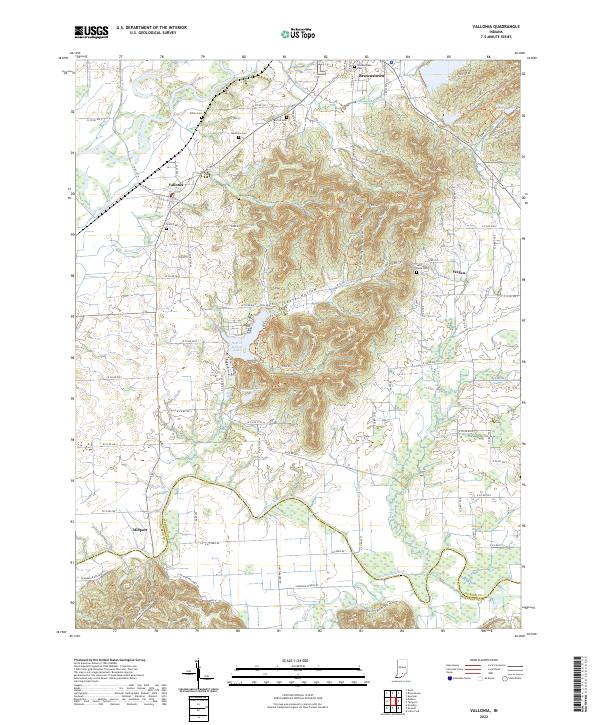 Vallonia 2022 topographic map thumbnail
