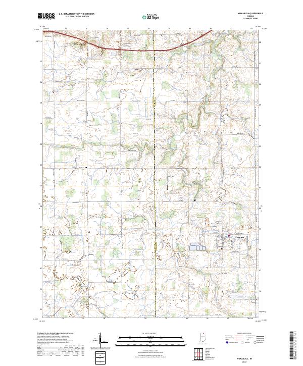 Wakarusa 2022 topographic map thumbnail