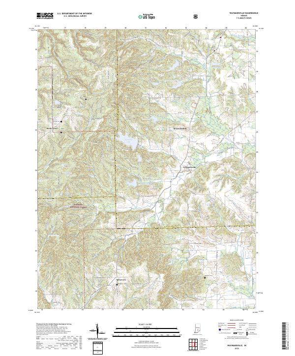 Waymansville 2022 topographic map thumbnail