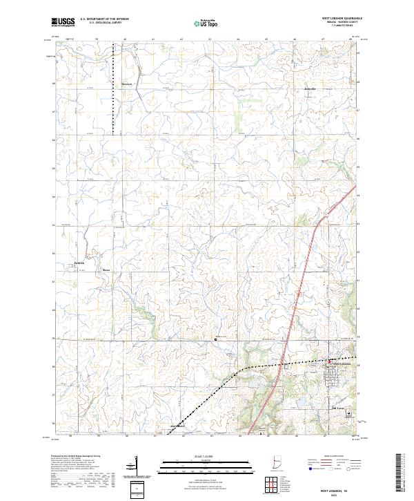West Lebanon topographic map thumbnail