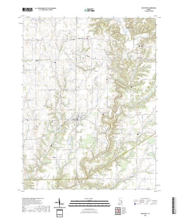 Westport 2022 topographic map thumbnail