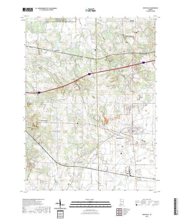 Westville 2022 topographic map thumbnail