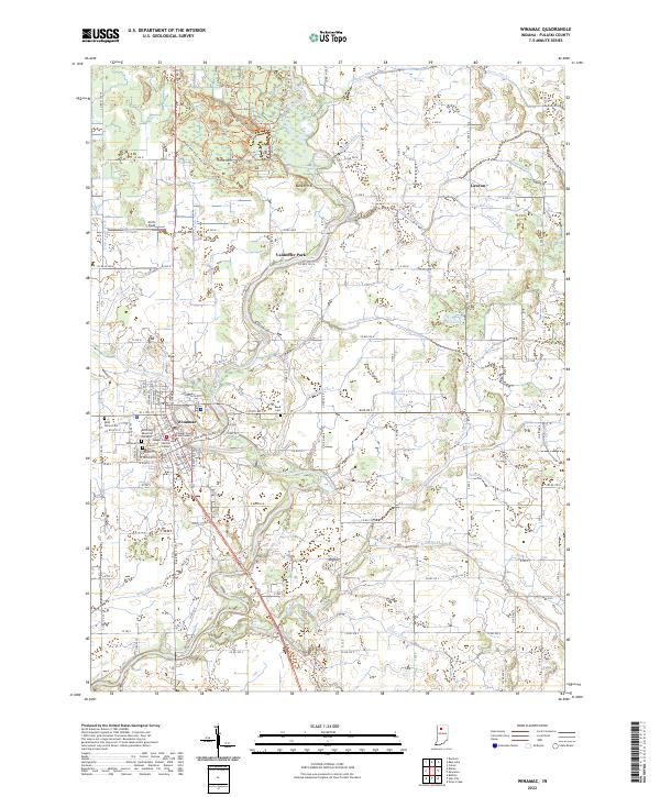 Winamac 2022 topographic map thumbnail