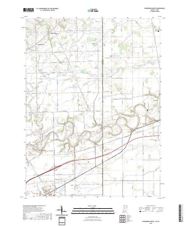 Woodburn North topographic map thumbnail