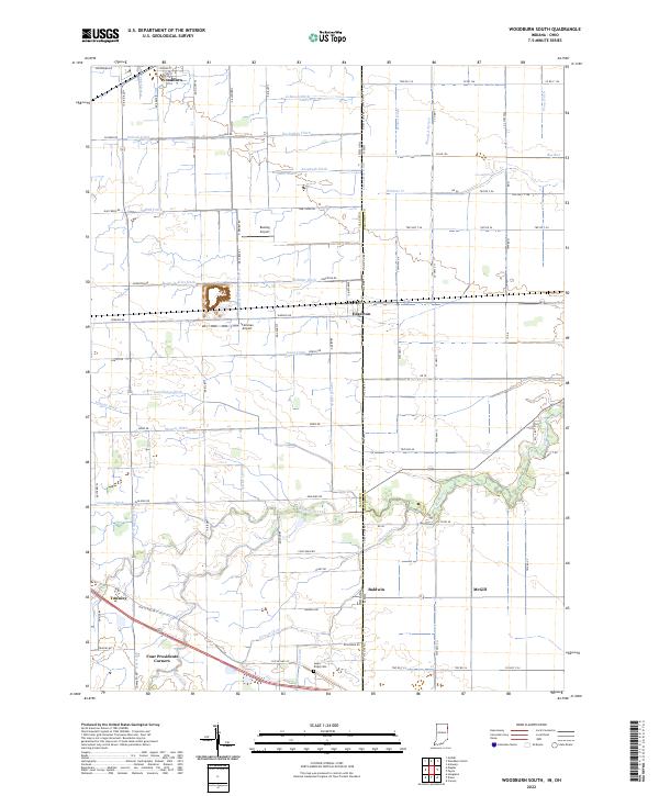 Woodburn South topographic map thumbnail