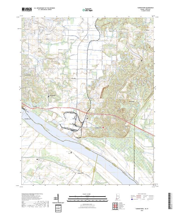 Yankeetown 2022 topographic map thumbnail