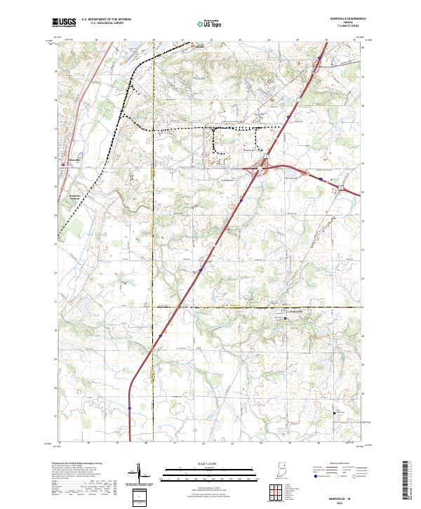 Zanesville topographic map thumbnail