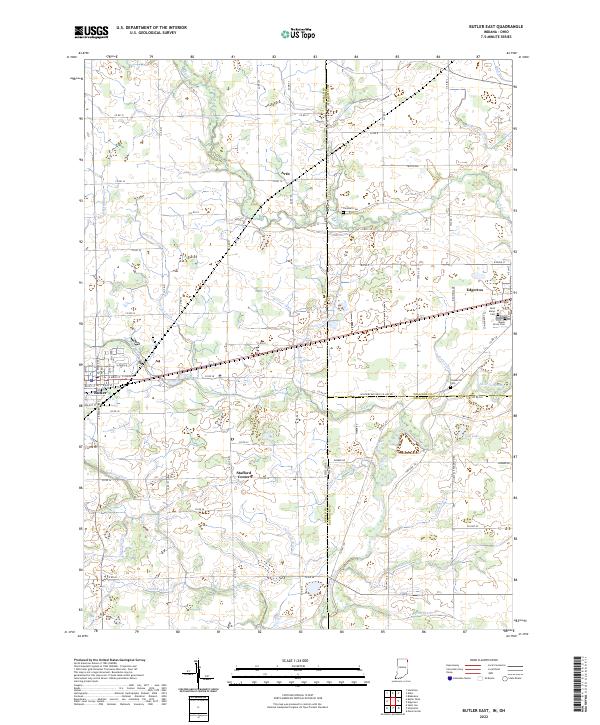 Butler East topographic map thumbnail