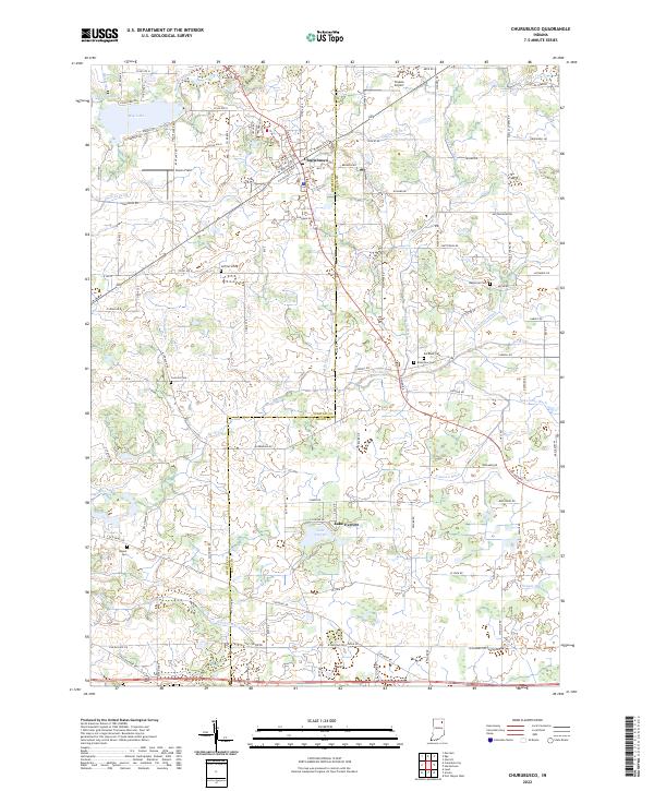 Churubusco topographic map thumbnail
