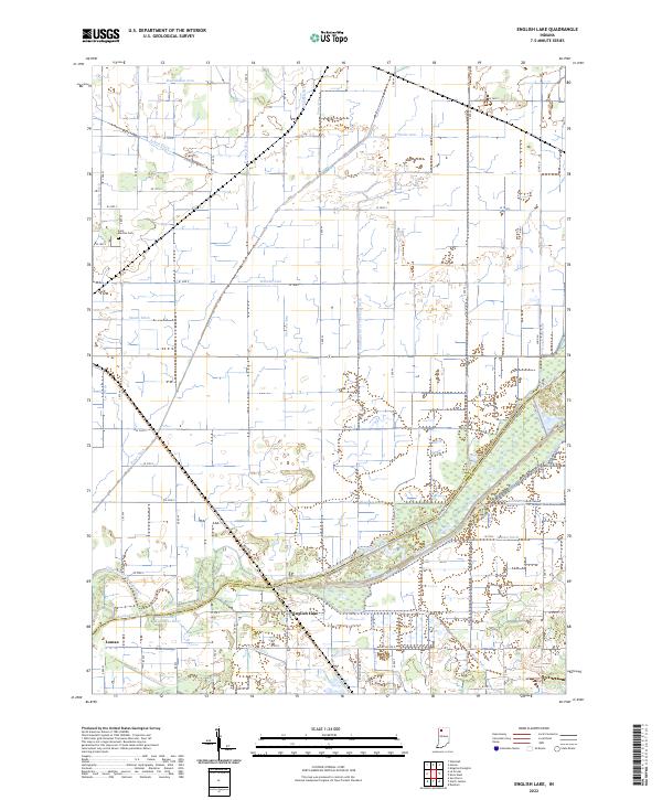 English Lake topographic map thumbnail