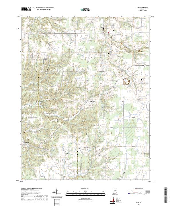 Kent topographic map thumbnail