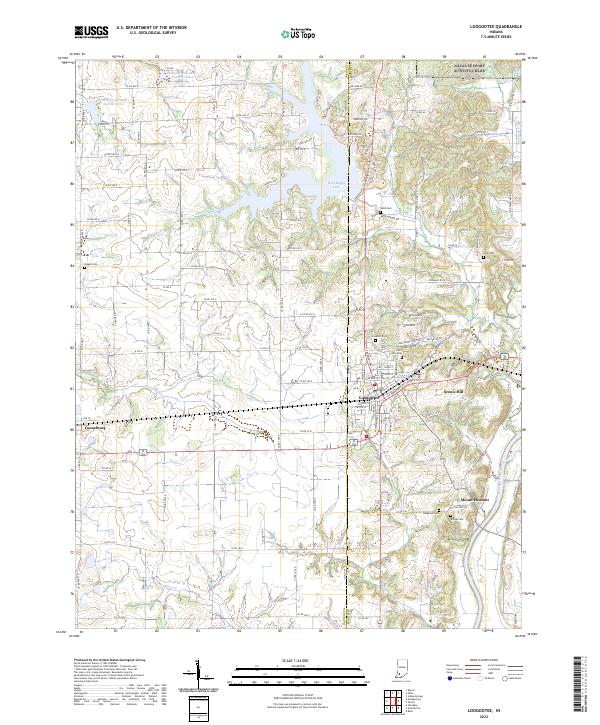 Loogootee topographic map thumbnail