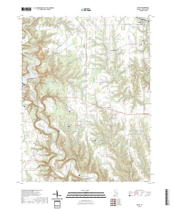 Milan topographic map thumbnail