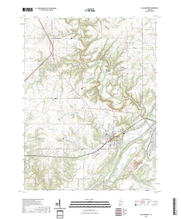 Williamsport 2022 topographic map thumbnail