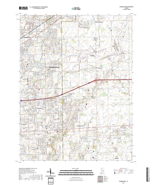 Cumberland topographic map thumbnail