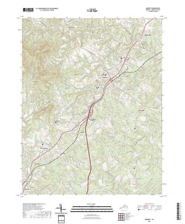 Amherst topographic map thumbnail