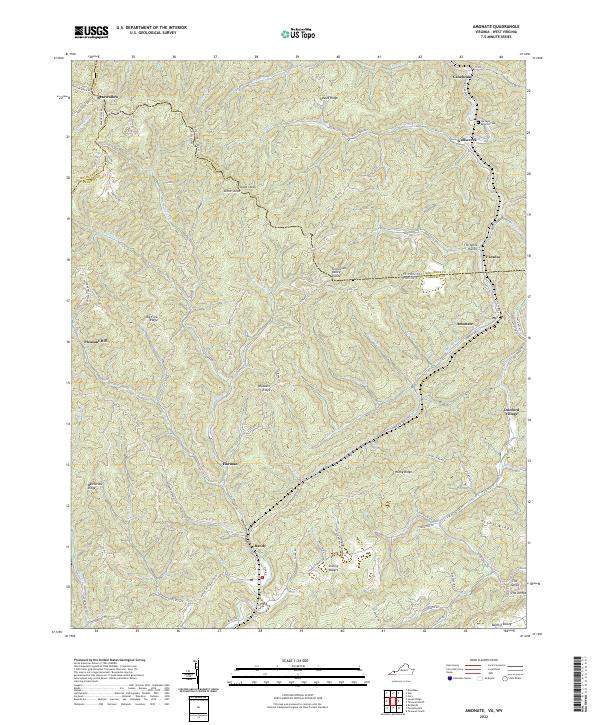 Amonate topographic map thumbnail