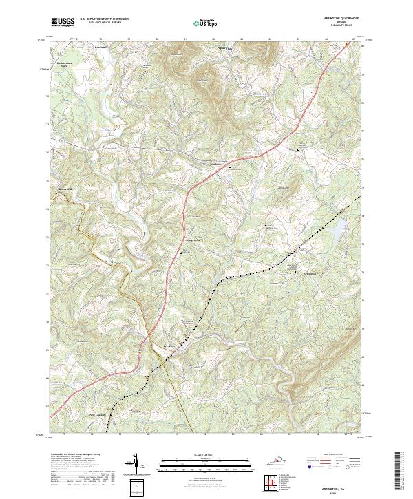 Arrington topographic map thumbnail