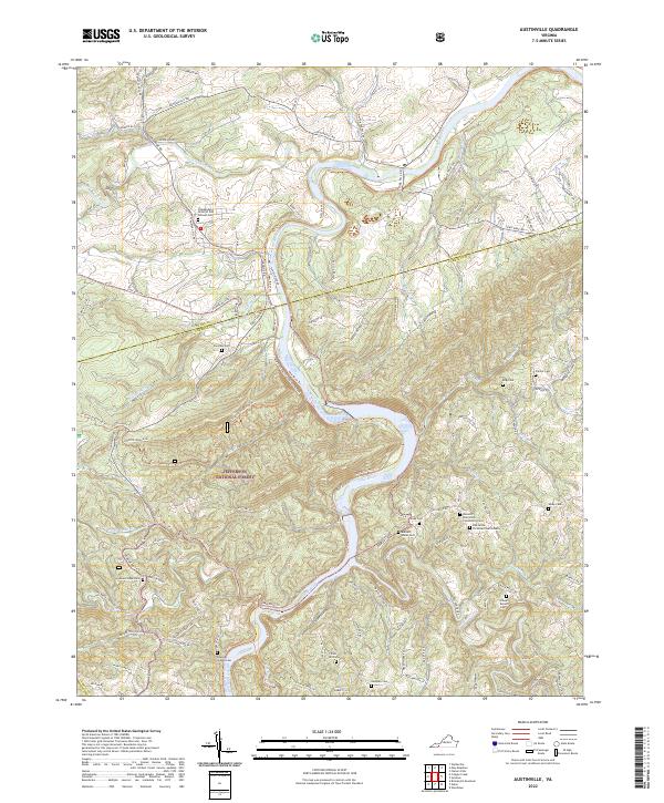 Austinville topographic map thumbnail