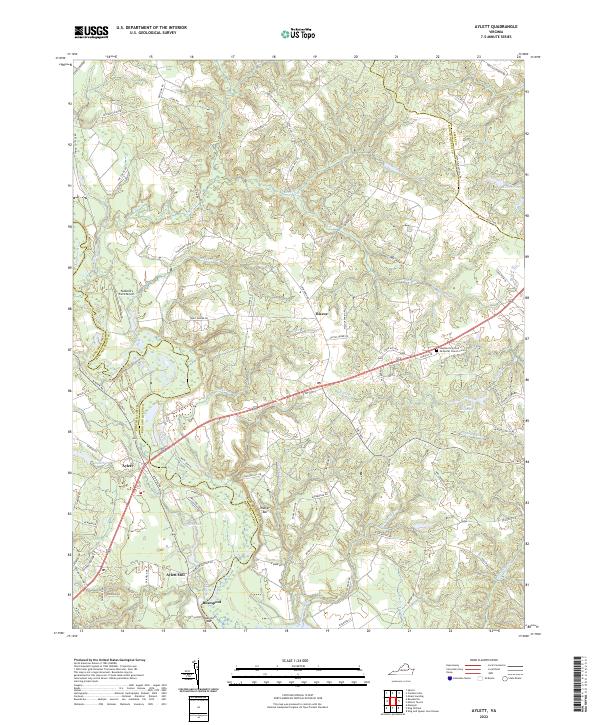 Aylett topographic map thumbnail