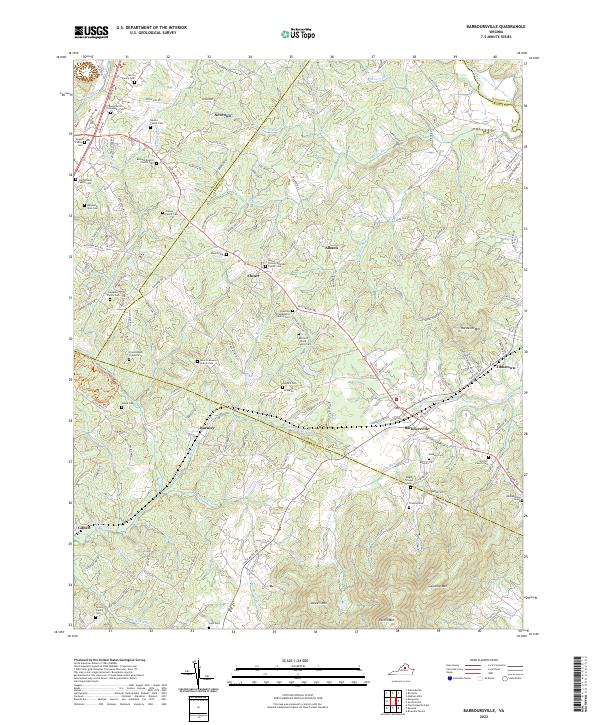 Barboursville topographic map thumbnail