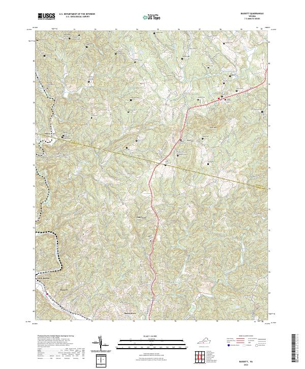 Bassett topographic map thumbnail