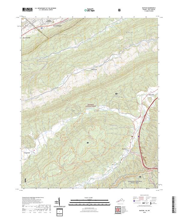 Bastian topographic map thumbnail