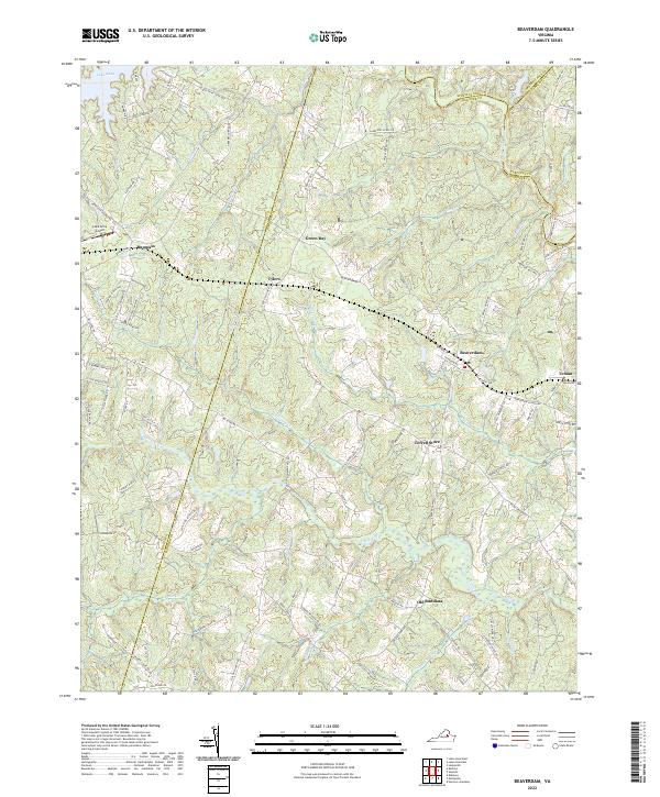 Beaverdam topographic map thumbnail